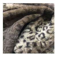 100% polyester fur leopard design printed 12mm pile length PV plush fabric